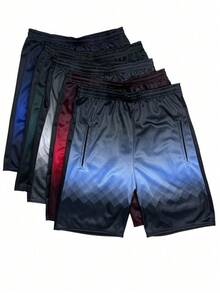 KIT 4 Chimpa Bermuda Shorts With Zipper Flannel Fitness For Men - 彩色 - 查看 1