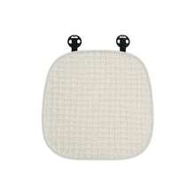 1pc Cute Puff Grid Design Car Seat Cushion, Comfortable Anti-Slip Breathable Seat Pad To Relieve Long Driving, 4-Season Car Seat Cover, Beige/Black