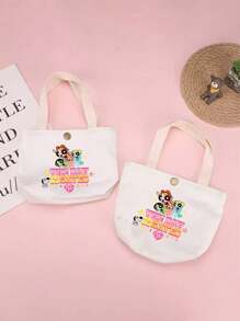 THE POWERPUFF GIRLS Minimalist Flying Policewoman Canvas Tote Bag Simple Canvas Bag Portable Fabric Storage Bag Fashion Small Wallet Daily Casual Lipstick Data Cable Storage Bag Canvas Tote Bag For Women Wallet Mini Wallet Purse Wallet Travel Wallet Coin Wallet