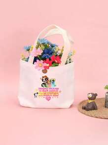 THE POWERPUFF GIRLS Minimalist Flying Policewoman Canvas Tote Bag Simple Canvas Bag Portable Fabric Storage Bag Fashion Small Wallet Daily Casual Lipstick Data Cable Storage Bag Canvas Tote Bag For Women Wallet Mini Wallet Purse Wallet Travel Wallet Coin Wallet