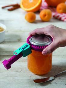 1 pièce Ouvre-bouteille en silicone créatif avec fermeture éclair, ouvre-boîte/ouvre-bocal multifonction antidérapant