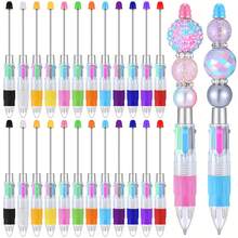 Local Delivery- For Thanksgiving Christmas Gifts DIY Making Kit 24pcs Multicolor Beadable Pens 4 In 1 Colored Beads Pen Retractable Ballpoint Pens - 24 件 - 查看 3