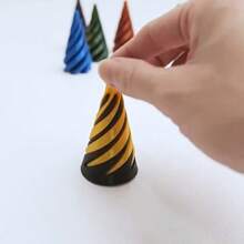 4pcs Fidget Toys, 3D Printed Fidget Toys, Spiral Cone Fidget Toys, Impossible Cone, 3D Printed Pass Through Fidget Toy Cones, Used For Relieving Stress And Anxiety, 3D Printed Spiral Cone