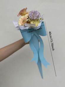 5 件玫瑰花包装盒，带蝴蝶丝带手柄，插花礼品盒 - 多 - 查看 3