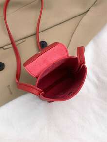 Minimalist Handy Sling Phone Pouch Bag, Compact & Lightweight For Walking, Summer - Red - View 10