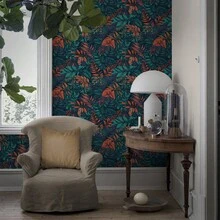 European Self-Adhesive Textured Wallpaper Living Room Bedroom Tropical Plants Background Wall Decoration Waterproof Wear-Resistant Wall Stickers, Vintage Bohemian Style, Peel And Stick Wallpaper Stickers, Vintage Wallpaper Easy To Peel Used For Nightstands Chests Of Drawers Cabinets Renters, Home Multipurpose Wall Paper Room Decor Kitchen Living Room Decor - Multicolor - View 8