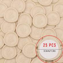 CYFUN DESIGN 20/25 PCS Eucalyptus Pattern Real Wax Sealing Stickers Self-Adhesive Wedding Invitation Envelope Seal Stickers For Decorating Wedding Invitations, Gifts,Back To School,School Supplies