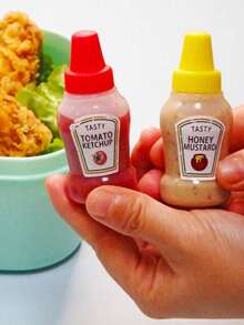 4PCS Condiment Squeeze Bottles, Ketchup Bottle, Salad Dressing Bottle, Mustard Bottle, Soy Sauce Bottle, Reusable Leakproof Portable, Kitchen Cooking, BBQ Seasoning, Picnic Essential, Camping Supplies, Food Lovers, Kitchen Storage, Practical Gadgets, Sauce Bottles, Condiment Dispenser, Dipping Sauce Bottle, Mini Condiment Bottles, Easy To Squeeze, Easy To Carry. - Multicolor - View 4