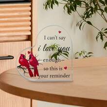 1 pieza Decoración de recuerdo acrílico en forma de corazón regalo romántico tallado No puedo decir que te quiero lo suficiente aniversario personalizado cumpleaños regalo de San Valentín único duradero compacto simboliza el amor Christmas navidad navideño regalo acrílico corazón amor cumpleaños aniversario San Valentín compacto romántico duradero decoración festiva - 1 - Ver 4