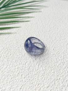 1pc Retro Minimalist Resin Ring, Fashion & High-Quality, Suitable For Daily Wear