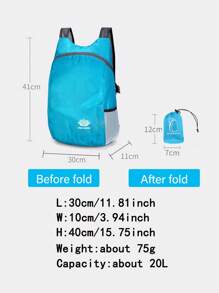 1pc Foldable Backpack - 20L Outdoor Sports Bag - Water-Resistant, And Comfortable Folding Bag Ultra-Light Portable Storage Bag Camping Essentials Camping Equipment