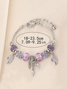 1 chiếc vòng tay hạt Dreamcatcher đính đá trang trí cho phụ nữ, trang sức thanh lịch - Nhiều màu - Xem 5