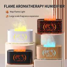 1pc 160ml USB Powered Flame Mini Aromatherapy Diffuser, Simple Ultrasonic Home Humidifier ,7-Color Lighting, Humidifier, Air Freshener, Fragrance Diffuser For Desktops, Offices, Yoga Studio,Hotelsand Bedrooms , Perfect Gift For Women, Christmas, Mother's Day
