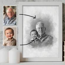 1 Stück, fügen Sie Ihre Liebsten zu Fotos hinzu, haben Sie einen Vater oder eine Mutter verloren, holen Sie sich Familienporträts aus Fotos, personalisierte kombinierte Fotos, personalisierte Weihnachtsgeschenke, Gedenk-Geschenke für Mama und Papa, Geschenk