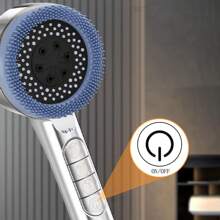 (Pojedyncza głowica prysznicowa/zestaw 3 szt.) Głowica prysznicowa ABS do użytku domowego, z filtrem i ciśnieniem, z 4 ustawieniami, z wężem ze stali nierdzewnej o długości 1,5 m i uchwytem na głowicę prysznicową ABS bez konieczności wiercenia