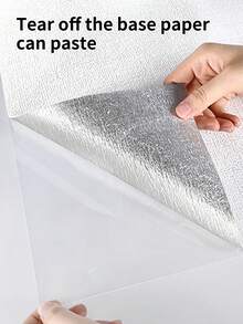 1 Rotolo di 20 metri di carta da parati autoadesiva, adesivi per pareti 3D in schiuma, impermeabile e antiumido, facile da applicare, ritagliabile, adatta per decorare il soggiorno, la sala da pranzo, l'ufficio, il soffitto e altre stanze - Bianco - Visualizzare 6