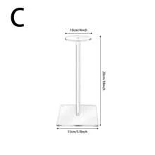 Perchero transparente elegante de acrílico para sombreros con correa de piel sintética negra - Perfecto para sombreros tipo fedora, pelucas y accesorios de cabello | Diseño independiente para decoración de dormitorio, centro comercial y peluquería, decoración de cabello