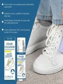 Sneaker Cleaner - Cleans Stains, Prevents Yellowing, Revives Whiteness. No Water Needed, Just Spray & Clean. Protects Color, Deep Cleans Stubborn Dirt. Suitable For: Sneakers, Athletic Shoes, Canvas Shoes, Mesh Shoes