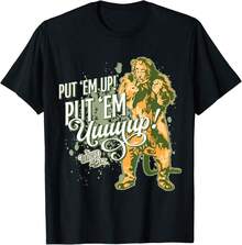 The Cowardly Lion Put Em Up Basic-Cotton T-Shirt - Black - View 1