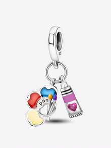 1 Stück 925 Sterling Silber rund um die Welt Reisender Flugzeug Charm Perle geeignet für Frauen Armbänder Armreifen DIY Schmuckherstellung und passende Schmuckdekoration für Mädchen im Alltag - Silber - Übersicht 14