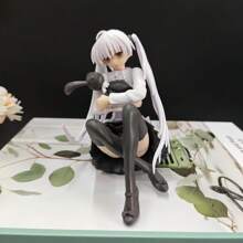 1 pieza Figura de acción perifférica de anime adorable, decoración para carro, computadora, equipo de audio del hogar o regalo, personaje de dibujos animados de chica coneja encantadora