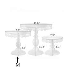 1 chiếc giá đỡ bánh màu trắng trang trí ren, bộ giá đỡ bánh bằng kim loại, dùng để trưng bày khay bánh ngọt và bánh cupcake, thích hợp cho sinh nhật, tiệc tùng, đám cưới, các dịp lễ kỷ niệm. - Nhiều màu - Xem 12