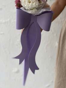 5 件玫瑰花包装盒，带蝴蝶丝带手柄，插花礼品盒 - 多 - 查看 5