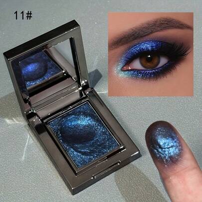 Sombra de ojos monocromática de lujo - Textura brillante, brillante, resaltadora, fina y suave, ultra alto poder de color, resistente al agua y al sudor, contorneado natural de ojos, maquillaje para crear looks de maquillaje de ojos femeninos exagerados, maquillaje loco, creación hermosa, adecuado para la escuela, vacaciones, viajes, bodas, actuaciones en el escenario, cosplay, San Valentín, festivales de música, Halloween, Navidad, regalo de vacaciones, HERORANGE