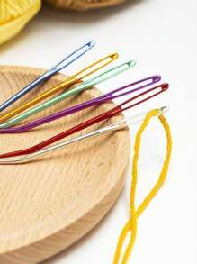 2 Sets/6 Pieces Big Eye Needles, Muslin Needles, Tapestry Needles, Sewing Needles, Knitting Needles, Colorful Hand Sewing Needles