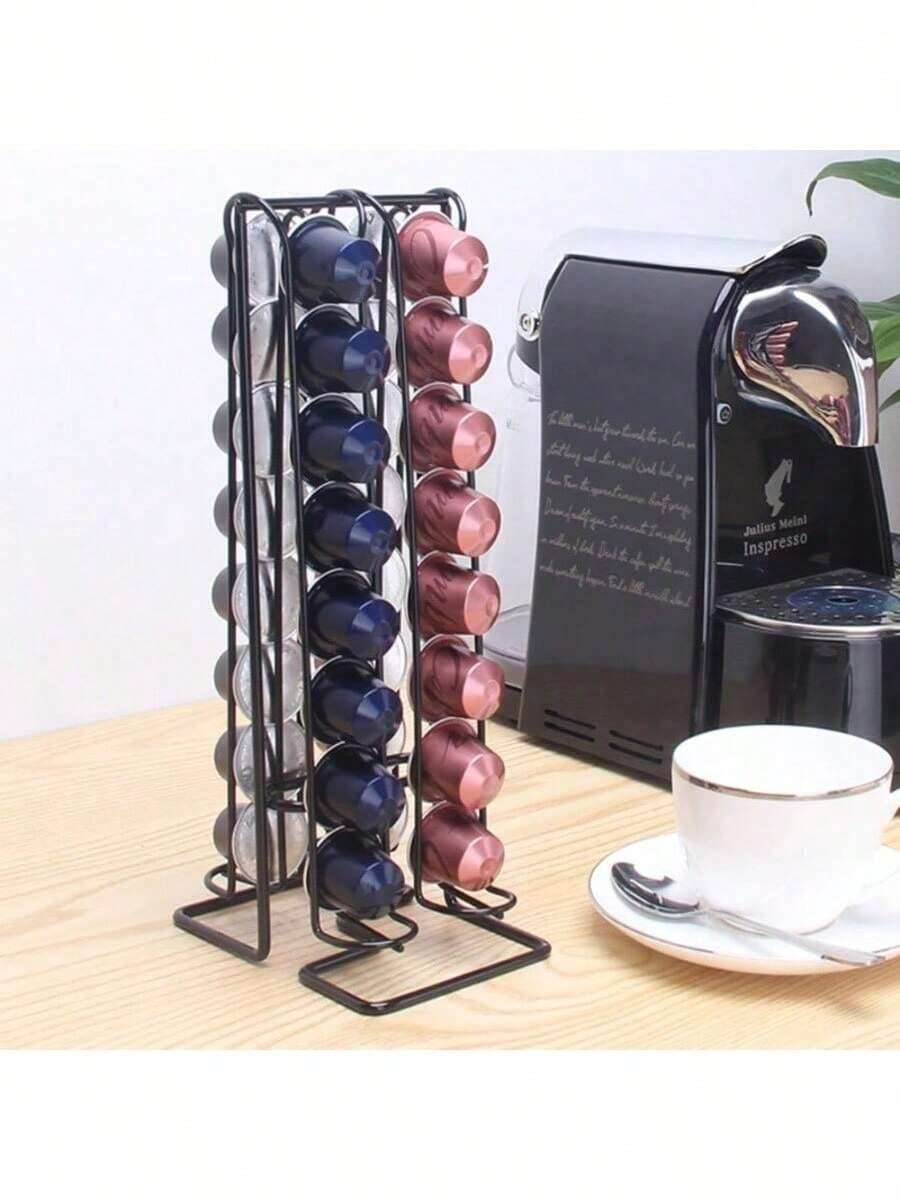 縦型コーヒーカプセルホルダー コーヒーポッドスタンド オフィスキッチンデスクトップストレージ - アプリコット - チェックする 1