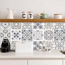 10pcs Bohemian Style Printed Floor Stickers, Self-Adhesive Waterproof Anti-Slip Wear-Resistant Peel And Stick Removable, Can Be Used For Living Room Bedroom Decor Kitchen And Bathroom Floor Wall Decor Landscaping, Cabinet Desktop Renovation Refurbishment, Available In Three Sizes: 5.91X5.91, 7.87X7.87, 11.81X11.81inch Home Decor Bathroom Decor Wall Paper Wallpapers Kitchen Accessories Kitchen Items Kitchen Decor Floor Tiles Flooring