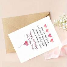 Romantic Birthday Card (With Envelope) - I Love You - Birthday Card - For The Most Beloved, Girlfriend, Husband, Wife