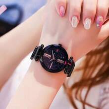 Women's Sky Shiny Rhinestone Analog Watch With Magnetic Clasp - 無色 - 查看 6