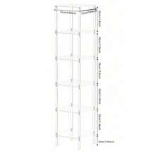 4-6 层亚克力透明书架，垂直独立式角落储物架，适用于客厅、卧室、浴室、小空间 - 彩色 - 查看 13