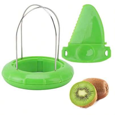 Kiwi Peeler Mango Slicers Separator Portable Stainless Steel Fruit Diced Tool Green Kiwi Mango Peeler Fruit Splitter Cutter Divider Cuber Small Coring Tool