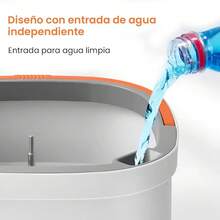 Mop Giratorio 360º – Sistema con Separación Automática de Agua Limpia y Sucia – Incluye 2 Repuestos de Microfibra – Cubeta Compacta con Drenaje y Cepillo Interno – Limpieza Rápida (Gris Claro) - Gris Claro - Ver 10