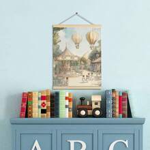 Đồ trang trí tường cho bé Magic Circus - 1 áp phích màu phấn cổ điển có vòng xoay ngựa gỗ, người tung hứng và "BƯỚC LÊN!" Đồ trang trí phòng cho bé. Đồ trang trí phòng cho bé Circus, áp phích cho bé cổ điển, đồ trang trí tường vòng xoay ngựa gỗ, tranh in người tung hứng màu phấn, biểu ngữ BƯỚC LÊN, bộ đồ trang trí rạp xiếc màu phấn, nghệ thuật phòng cho bé Carnival, áp phích phòng cho bé Big Tent, nghệ thuật chú hề đơn giản, đồ trang trí động vật bằng bóng bay, tranh in canvas đóng khung, 1 sẵn sàng để treo, mực được chứng nhận, bộ đồ trang trí tường phòng cho bé - Nhiều màu - Xem 7