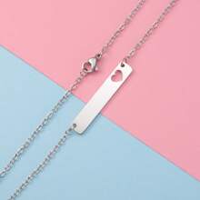Customized Music Code Necklace, Custom Engraved Music Code Necklace, Personalized Stainless Steel Hollow Heart Rectangular Necklace, Customized Music Song Jewelry Unique Handmade Gifts Music Lovers Gifts Birthday Gifts Christmas Gifts