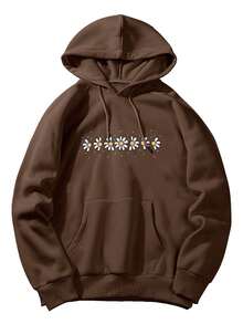 Chaqueta de manga larga con estampado de girasoles para otoño/invierno. Sudadera informal para mujer, ideal para estar en casa, el ocio y los desplazamientos diarios.