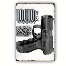 20.32x30.48cm Metal Sign--Precision Capture Power And Precision, Durable Outdoor Adventure And Competition Badge, Ideal Choice For Gun Enthusiasts, Top-Grade Air Rifle Equipment Display, Weatherproof Materia - Multicolor - View 3