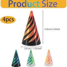 4pcs Fidget Toys, 3D Printed Fidget Toys, Spiral Cone Fidget Toys, Impossible Cone, 3D Printed Pass Through Fidget Toy Cones, Used For Relieving Stress And Anxiety, 3D Printed Spiral Cone