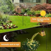 Outdoor Solar Water Kettle Light, Solar Water Bottle Light With String Light - Hanging Flower Lamp Decoration Light, Solar Waterfall Light, Suitable For Courtyard Paths, Home Terrace Decoration, Holiday Gifts