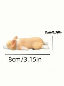 1pc Miniature Corgi Dog Car Interior Dashboard Decor, Anti-Stress Accessory
