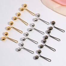 12pcs/Pack Wholesale U-Shaped Hijab Clip Muslim Women Scarf Fixing Brooch Headscarf Pearl Pin Hijab Accessories
