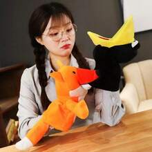 毛绒乌鸦/大猩猩/猴子/木偶、狐狸、鹦鹉和张嘴动物手偶玩具 - 多色 - 查看 9