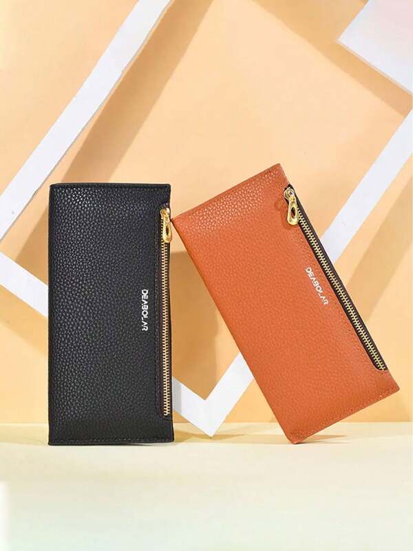Letter Detail Long Wallet Fashion Coin Purse With Multi Card Slots Women's Versatile Ultra Slim Card Holder For Women Money Wallet Purse Wallet