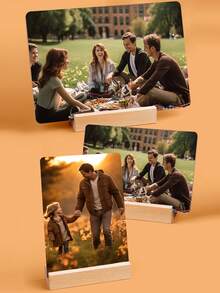 Customized Metal Photo Printing - Personalize Your Own Photos, Provide Customized Metal Photo Gifts For Family And Loved Ones, Preserve Your Exclusive Memories. Customized Photos, Aluminum Photo Stands, Anti-Fall, Waterproof, Scratch-Resistant. Give As Gifts To Family And Friends, Surprise Parents, Boyfriends/Girlfriends On Holidays And Birthdays, Creative Decorations, Photo Decorations - Multicolor - View 5