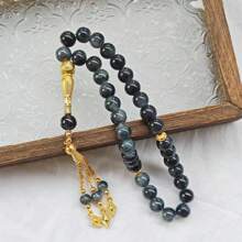 Rosario de collar de 33 piezas de cuentas de cristal, minimalista y de moda, adecuado para pareja/uso diario