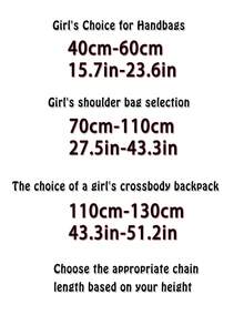 1pc DIY 120cm/47in Bag Chain Strap Handle Shoulder Crossbody Replacement Chain Accessories For Women Handbag Back To School Supplies