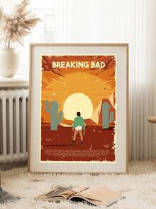 1 件复古绝命毒师电影中世纪艺术海报帆布画墙面印刷画适用于客厅家居装饰 - 彩色 - 查看 4